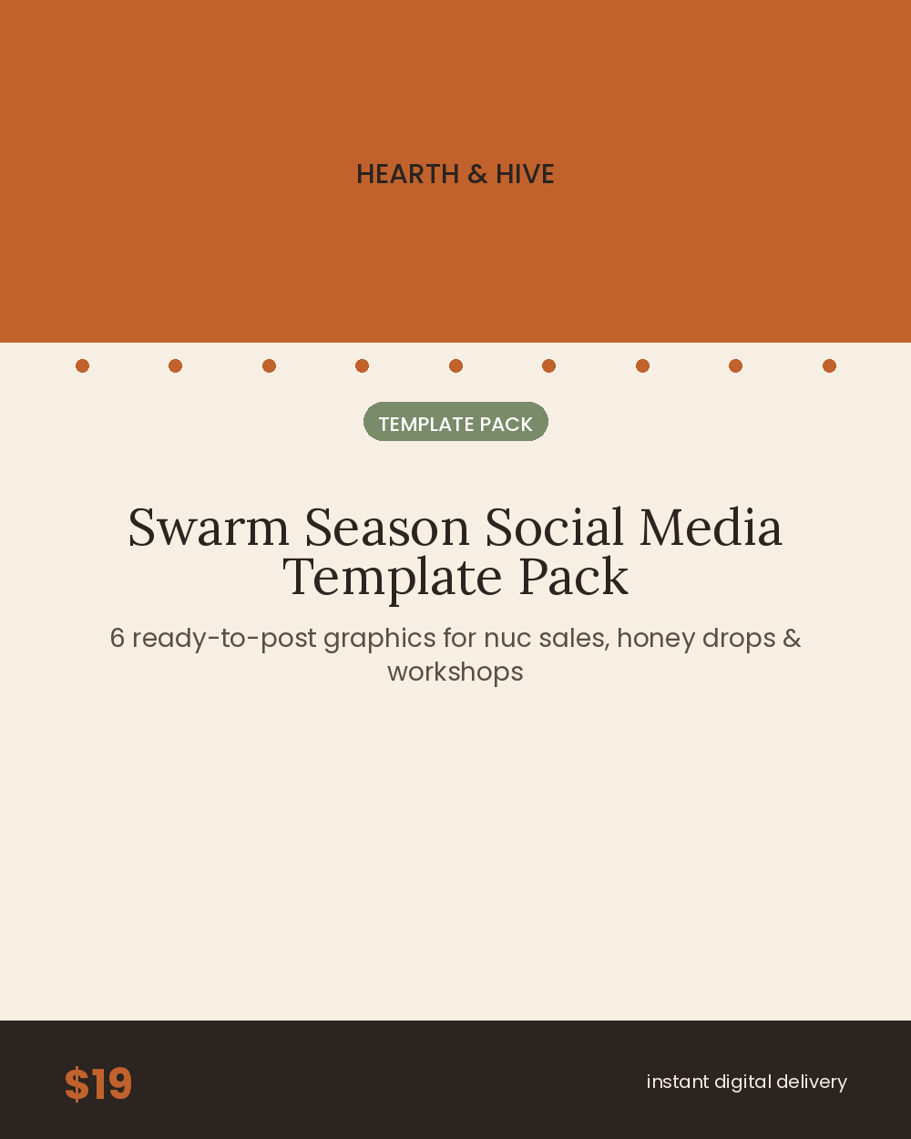 Swarm Season Social Media Template Pack